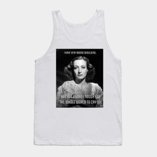 Joan Crawford Quote Dark Background Tank Top